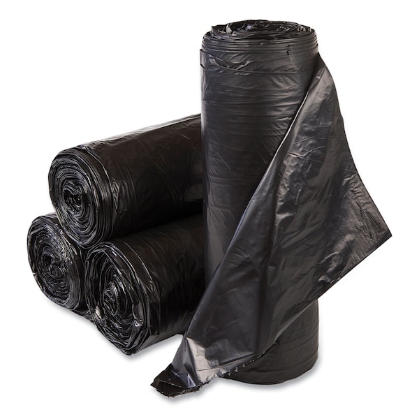 Integrated Bagging Systems 55 gal Trash Bags, 36 in x 60 in, Super Heavy-Duty, 0.87 mil, Black, 150 PK S366022K - main